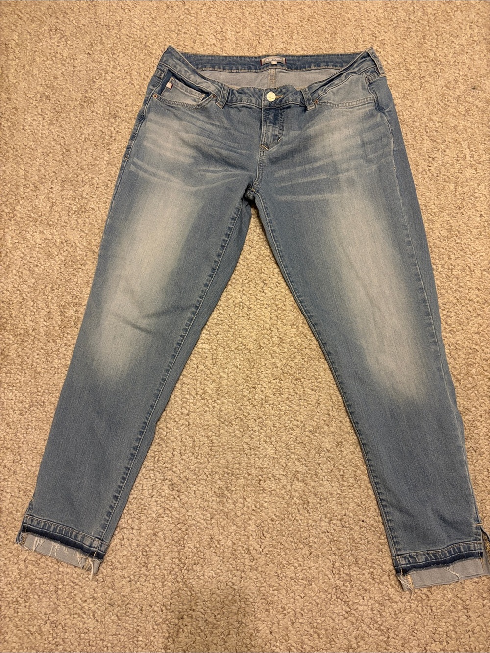 Dear John Light Blue Ankle Crop Slim Jeans Size: 30 C5